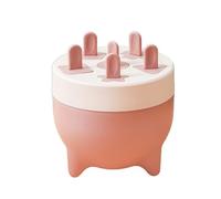 QUXVUIS Moule à crème glacée 6 cavités été manuel givré moule de congélation poignée réutilisable fête cuisine comptoir Dessert Maker, Rose