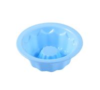 QUXVUIS Moule à gâteau rond cannelé en Silicone moule à gâteau antiadhésif Mousse de citrouille Brownie doublures de Cupcake Gadgets cuisine fête, Bleu clair