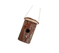 QUXVUIS Nichoir d'extérieur suspendu tissé à la main et Durable pour les amoureux du jardin et de la Nature, Pour bonne Ventilation, maison pour colibris , En bois , 13.5x13.5x22cm