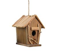 QUXVUIS Nichoir d'extérieur suspendu tissé à la main et Durable pour les amoureux du jardin et de la Nature, Pour bonne Ventilation, maison pour colibris , En bois , 20x14.5x21cm