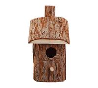 QUXVUIS Nichoir d'extérieur suspendu tissé à la main et Durable pour les amoureux du jardin et de la Nature, Pour bonne Ventilation, maison pour colibris , En bois , 14x15x26cm