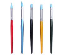 QUXVUIS Outils de modelage pour Sculpture en Argile, pinceaux en Silicone, Pointe Caoutchouc, céramique, sgraffite, poterie, écaillage, Peinture à l'huile, modeleurs de Couleurs, Peinture par Points,