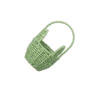 QUXVUIS Panier à Fleurs tissé de qualité supérieure pour contenir des Fleurs, des Cadeaux et collations. C'est Un bel ajout pour aux Bonbons de décoration Pâques. , Vert , 21x12.5x8.5 cm