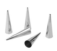 QUXVUIS Paquet de 12 moules en rouleau, lisse, en acier inoxydable, pour Croissants spirale, pratiques, résistants à la chaleur, corne à gâteau, argent, 5 pièces 12 * 3 * 3cm