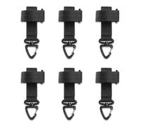 QUXVUIS Paquet de 6 Crochets de Ceinture en Plein air Sac à Ceinture Cintre Porte-clés Multifonctionnel Trekking Sangle Boucle Rangement