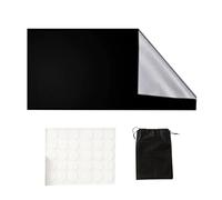 QUXVUIS Pare-Soleil entièrement Noir pour Un Sommeil paisible, Rideaux en Tissu léger Non perforés, Rideaux de Balcon, Noir Argent, 150 * 200