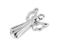 QUXVUIS Pendentif en acier inoxydable en forme d'ange, ouvrable, bijou funéraire pouvant contenir des cendres, des fleurs et huiles essentielles, à garder près du cœur. Urne funéraire souvenir.