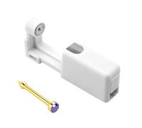 QUXVUIS Perceur de nez à usage unique en métal outil de perçage d'oreille bricolage artisanat beauté bijoux percer dispositif goujons professionnel, Bleu doré