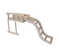 QUXVUIS Perchoir interactif pour Oiseaux avec Plusieurs éléments d'escalade favorisant l'activité Physique et l'exploration en Toute sécurité. Plateforme en Bois avec Corde