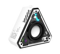 QUXVUIS Petit Haut-Parleur Bluetooth sans Fil, avec Son et lumière interactifs, améliorant l'atmosphère d'écoute de Musique, Portable, Blanc