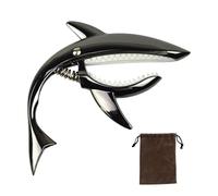 QUXVUIS Pince de guitare réglable adaptée Pour aux guitares classiques, folk, électriques et ukulélés dans diverses situations. Accessoire de pince pour guitare classique, noir, 11 x 10.8 cm