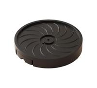 QUXVUIS Plateau à plantes avec roulettes rotatives pour déplacer les pots de fleurs pour la lumière du soleil la décoration. Plateau pour pots de fleurs en ABS, noir 26cm