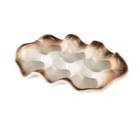 QUXVUIS Plateau de stockage d'œufs en céramique avec compartiments pratiques pour une organisation facile, haute valeur esthétique et mélange de plusieurs, tapez+1