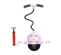 QUXVUIS Pogo Ball avec poignée pour Enfants, bâton Sauteur, Outil de développement sensoriel Amusant pour Sauter, améliorant l'équilibre et la Force à Chaque Saut, Planche, Lapin Rose, 38 x 90 cm