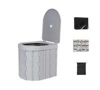 QUXVUIS Pot Portable Anti-Rayures, Durable et Facile à Utiliser, pour Toilettes de Voiture et Camping, Pot Porta ABS résistant pour aux Chocs, Gris