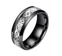 QUXVUIS pour Bonne idée Cadeau, Bague à Motif de Dragon à la Mode pour Les Proches, en métal, Titane et Acier, Bague Motif de Dragon Unisexe