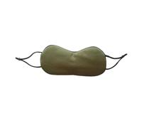 QUXVUIS Pour Masque pour les yeux ombrage Patch pour les yeux Double face disponible Couverture respirante Coussin souple Bandeau pour Outil de repos portable Anxiétés, Vert Foncé/Crème