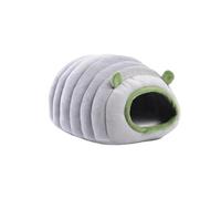 QUXVUIS pour Petits espaces, Maison Chinchilla Mignonne et ludique, lit pour Lapins, Petits Animaux, avec Coussin Amovible, lit Polaire pour Cochon d'Inde, Gris