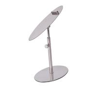 QUXVUIS Présentoir à Chaussures en Acier Inoxydable réglable pour Talons Hauts, étagère de Vente pour Magasin Commercial Argent, Ovale argenté