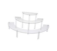 QUXVUIS Présentoir à gâteaux et amuse-bouche en demi-cercle, idéal pour tous vos événements. Présentoir à gâteaux 3 niveaux en acrylique transparent, forme de demi-lune.