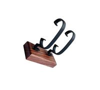 QUXVUIS Présentoir de comptoir pour Bijoux et Montres, Socle en Bois, en Forme de C, esthétique et Pratique pour la Vente au détail et la décoration intérieure, Noir Marron, Siège Unique