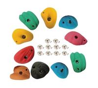 QUXVUIS Prises d'escalade pour Mur d'escalade - Grips en résine texturée Haute résistance - Solutions d'entraînement ludiques - Kit d'escalade pour, avec vis à Clou arrière, 9 cm à 13 cm