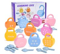 QUXVUIS Puzzle de déverrouillage, Jouet d'éducation précoce, Verrouillage d'apprentissage interactif et Jeu de clés pour l'amélioration du Cerveau des Jeunes Enfants