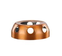 QUXVUIS Réchauffeur de théière de Camping en Acier Inoxydable Lavable Remplacement Base réchaud extérieure résistante à la Chaleur avec revêtement Couleur Unie, Orange