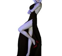 QUXVUIS Robe 1/6 poupée vêtement coloré Beaux vêtements féminins Simples poupées Faites à la Main Tissu de soirée pour la décoration, Le Noir