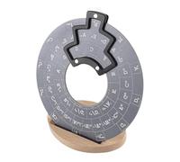 QUXVUIS Roue d'accords du cycle des quintes - Outil pédagogique exceptionnel pour l'analyse des accords et l'apprentissage musical - Musique pour guitare, gris avec base, Diamètre 12 cm