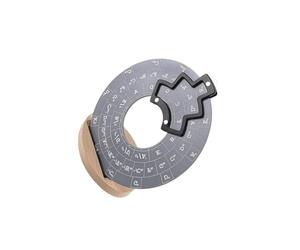 QUXVUIS Roue des quintes : outil de transposition musicale, méthode efficace pour apprendre les accords et les relations musicales. Roue des accords pour, gris avec base, Diamètre 12 cm