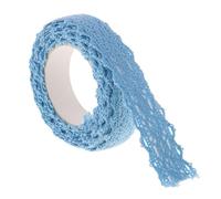 QUXVUIS Rouleau de ruban de dentelle dense, ruban décoratif en tissu avec une Pour bonne adhérence pour les travaux manuels bricolage, feston décoratif d'un côté, bleu, 15mm