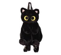 QUXVUIS Sac à Scolaire pour Fille, Sac à de Travail pour étudiante, en Peluche Charmant, Amusant pour l'école, de Voyage pour Petites-Filles, bandoulière léger et, Noir, 50 cm