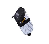QUXVUIS Sacoche de de vélo, rangement sous la, pour le cyclisme en extérieur, légère, avec éléments réfléchissants, pratique, pour vélo route et VTT, Blanc, 17 x 10.7 x 8 cm