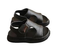 QUXVUIS Sandales confortables pour garçons, respirantes et faciles à porter, chaussures d'été pour enfants, sandales faciles à porter, noir, vingt-huit