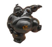 QUXVUIS Sculpture de Sumo créative pour la décoration intérieure, Sculpture de Sumo Style Japonais, Ornement Bureau, Figurine décorative, Noir, 25.5 x 16.5 x 26 cm