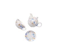 QUXVUIS Service à thé fleuri et charmant comprenant une théière et des porte-tasses élégamment conçus pour une touche d'élégance. Bouilloire rétro, théière, cafetière, camping, Modèle A