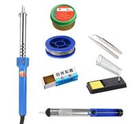 QUXVUIS Soudeuse en plastique outils de Garage pare-chocs professionnel réparation fer à souder Machine à souder Mini poignée reprise crayon thermique, Prise 60W/UE, 9 pièces