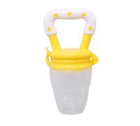 QUXVUIS Sucette en Silicone pour bébé, ferme et Stable, facile à nettoyer, PP Durable, mamelon pour bébé, aliments frais, supplément de légumes, Jaune clair, S
