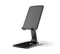 QUXVUIS Support de téléphone Portable de Bureau, Reste organisé et l'appareil à portée Main, Support téléphone Portable Pliable Universel en métal, Couleur du Pistolet