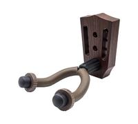 QUXVUIS Support mural élégant en métal pour guitare, avec crochet et support de rangement portable et peu encombrant. Fabriqué en métal et caoutchouc, Noir Marron, Type classique