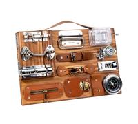 QUXVUIS Tableau d'activités avec loquets en Bois - Jouet d'éveil sensoriel Stimulant pour Les Jeunes Enfants et favorisant Leur autonomie par Le Jeu.