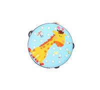 QUXVUIS Tambourin portatif à double rangée de cordes, instrument de percussion dynamique idéal pour l'éveil musical des enfants et le plaisir jouer, Girafe bleue, 15 cm