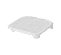 QUXVUIS Tapis de litière Floor Essentials avec granulés de tamisage pour Chats - Solution de piégeage Lavable et Facile à Nettoyer - Étui Inclus, Blanc, 50 x 40.5 x 9 cm