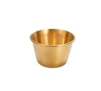 QUXVUIS Trempette Sauce Tasse Cuisine 4 oz Alimentaire Condiment Portion Huile Glaçon Boisson Lavable Réutilisable Restaurant Dip Assaisonnement, Petit Or