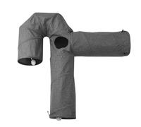 QUXVUIS Tunnel en toile pour chatons avec 3 tubes et 4 trous - Jouet de jeu interactif et amusant pour tous les animaux de compagnie - Jouet rigolo pour chats. Ce tunnel est conçu pour que les chatons