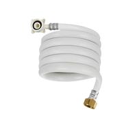 QUXVUIS Tuyau d'alimentation flexible pour robinet, raccord de tuyau d'arrivée d'eau haute performance pour toutes les applications d'arrivée d'eau. de plomberie flexible pour robinet, Blanc, 2.0 m