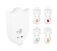 QUXVUIS Veilleuse à détecteur de mouvement, veilleuse de toilettes à capteur, quatre lampes en plastique ABS pour salle bain et lieux divertissement.