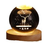 QUXVUIS Veilleuse LED avec artisanat exquis et ligne lisse - Décoration d'intérieur et confort nocturne, veilleuse boule à bord rond, B