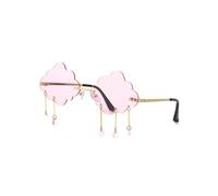 QUXVUIS Verre de Soleil Design Unique Belle Multi-Couleurs Femmes Lunettes Danse fête métal Cadre Roman Style pour Femme